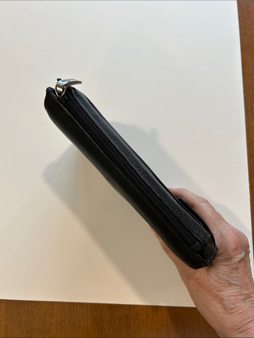 Fossil Black Leather Zip & Flap Wallet - Picture 5 of 9
